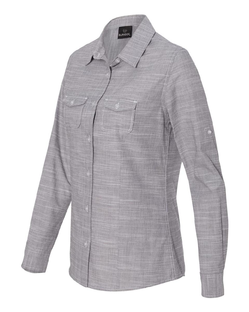 Burnside - Women's Textured Solid Long Sleeve Shirt - 5247