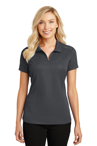 Port Authority &#174;  Ladies Pinpoint Mesh Zip Polo. L580