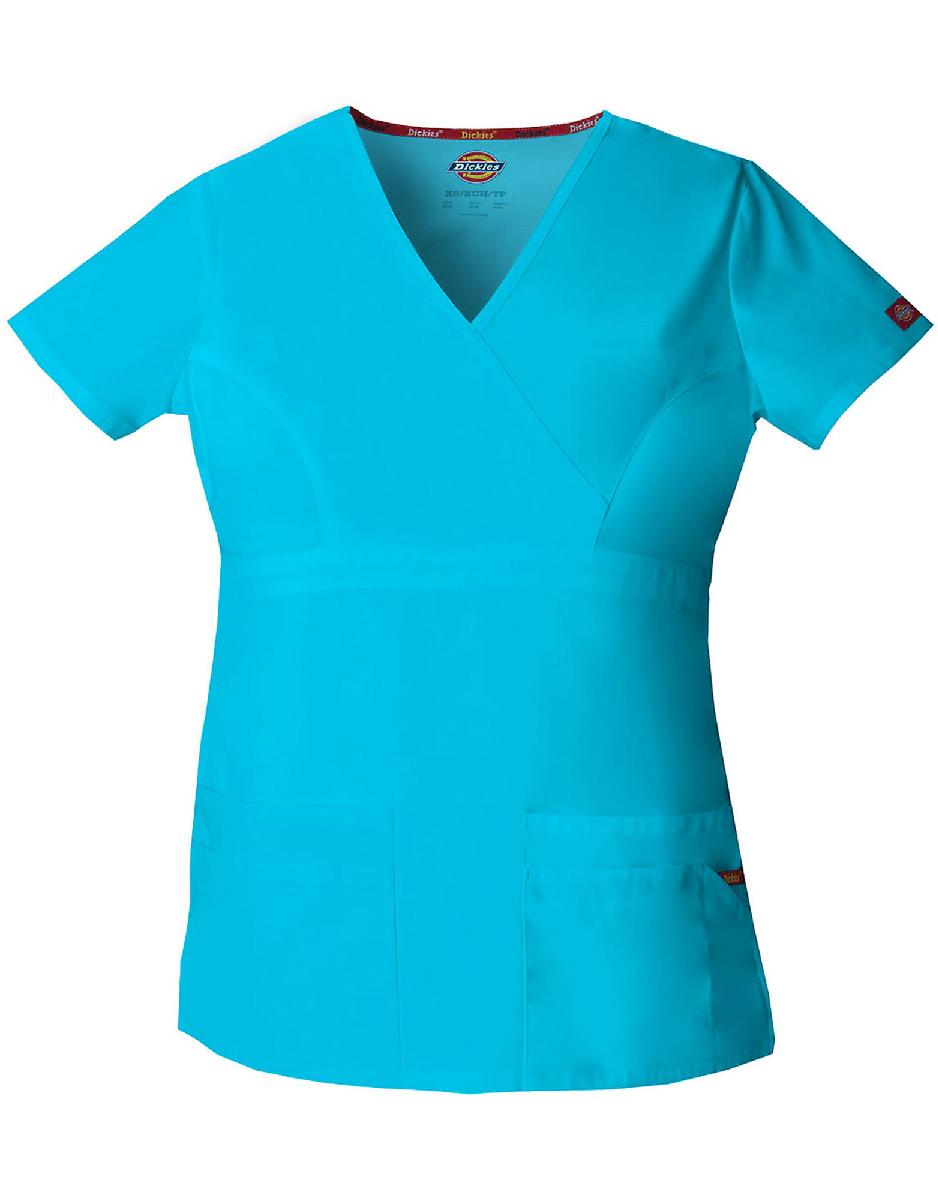 Women's EDS Mock Wrap Scrub Top. 85820