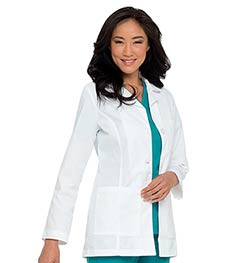 8726-Ladies Lapel Lab Coat