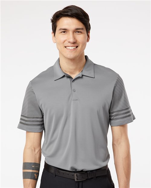 Adidas - Striped Sleeve Polo. A490