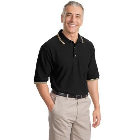 Port Authority - Cool Mesh Polo with Tipping Stripe Trim. K431