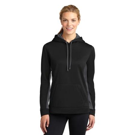 Sport-Tek &#174;  Ladies Sport-Wick &#174;  Fleece Colorblock Hooded Pullover. LST235