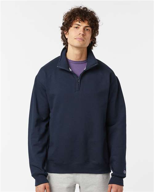 Champion - Powerblend® Quarter-Zip Sweatshirt.  ODGDW-S450-FDN
