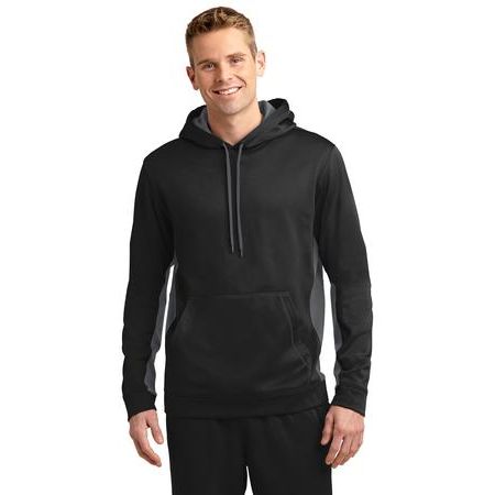 Sport-Tek &#174;  Sport-Wick &#174;  Fleece Colorblock Hooded Pullover. ST235