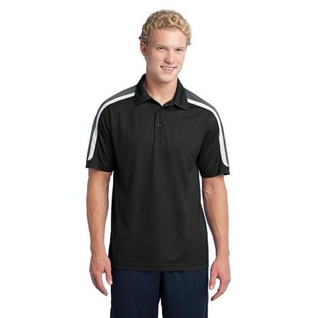 Sport-Tek &#174;  Tricolor Shoulder Micropique Sport-Wick &#174;  Polo. ST658