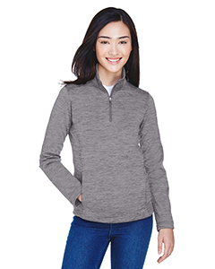 DG798W - Ladies' Newbury MÃ©lange Fleece Quarter-Zip