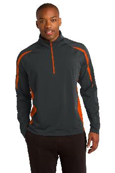 Sport-Tek® Sport-Wick® Stretch 1/2-Zip Colorblock Pullover