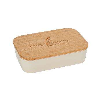 Bamboo Fiber lunch box with cutting board lid