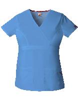 Women's EDS Mock Wrap Scrub Top. 85820