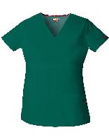 Women's EDS Mock Wrap Scrub Top. 85820