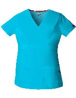 Women's EDS Mock Wrap Scrub Top. 85820