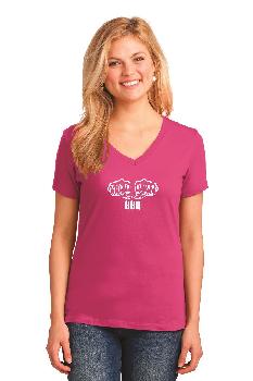 Ladies Core Cotton V-Neck Tee