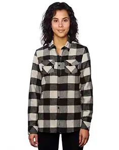 Burnside Ladies' Plaid Boyfriend Flannel Shirt