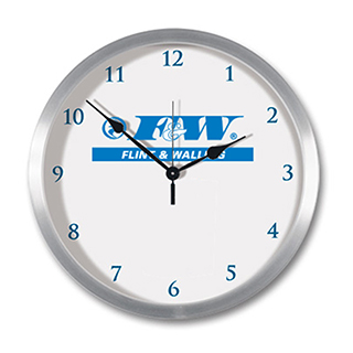 10" Aluminum Clock. FLW39ALUMI