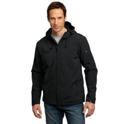 Port Authority - Textured Hooded Soft Shell Jacket. J706