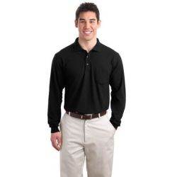 Port Authority - Long Sleeve Silk Touch Polo with Pocket.  K500LSP