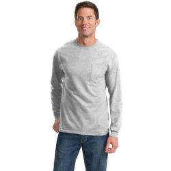 Port & Company &#174;  Tall Long Sleeve Essential T-Shirt with Pocket. PC61LSPT