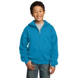 Port & Company &#174;  - Youth Full-Zip Hooded Sweatshirt.  PC90YZH