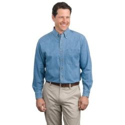 Port Authority - Long Sleeve Denim Shirt. S600