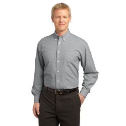 Port Authority - Plaid Pattern Easy Care Shirt. S639