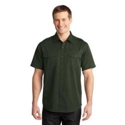 Port Authority &#174;  Stain-Resistant Short Sleeve Twill Shirt. S648