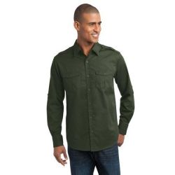Port Authority &#174;  Stain-Resistant Roll Sleeve Twill Shirt. S649