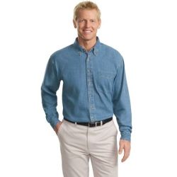 Port Authority - Tall Long Sleeve Denim Shirt. TLS600