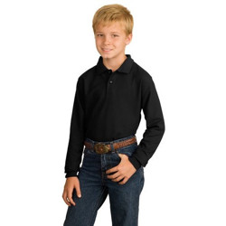 Port Authority - Youth Long Sleeve Silk Touch Polo.  Y500LS